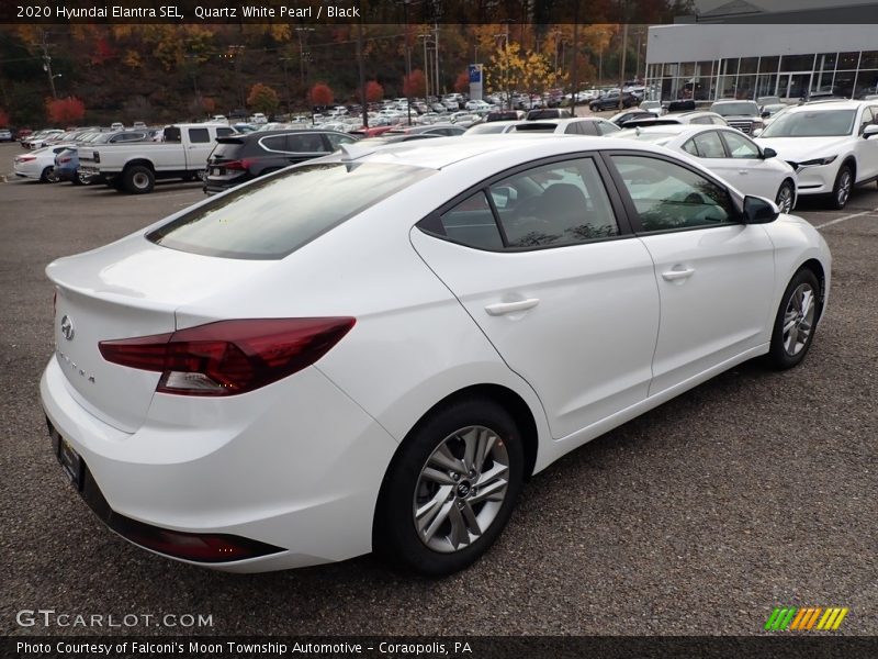 Quartz White Pearl / Black 2020 Hyundai Elantra SEL