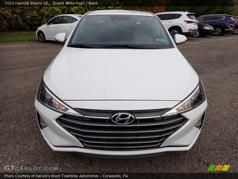 Quartz White Pearl / Black 2020 Hyundai Elantra SEL