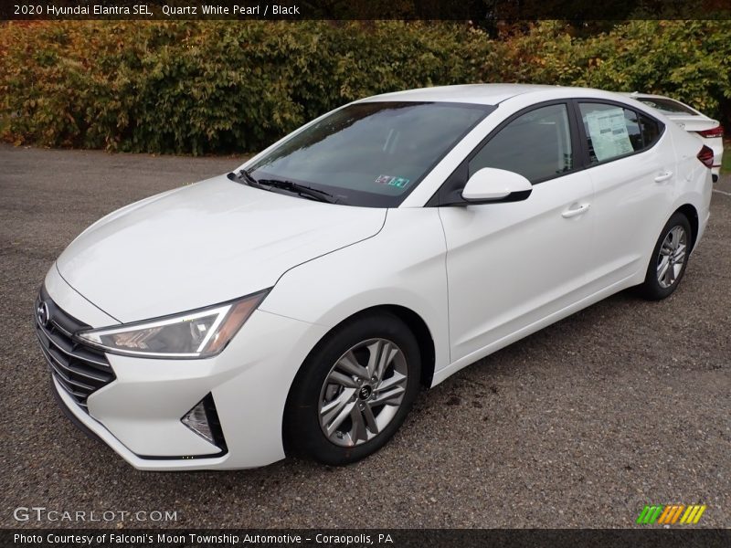 Quartz White Pearl / Black 2020 Hyundai Elantra SEL