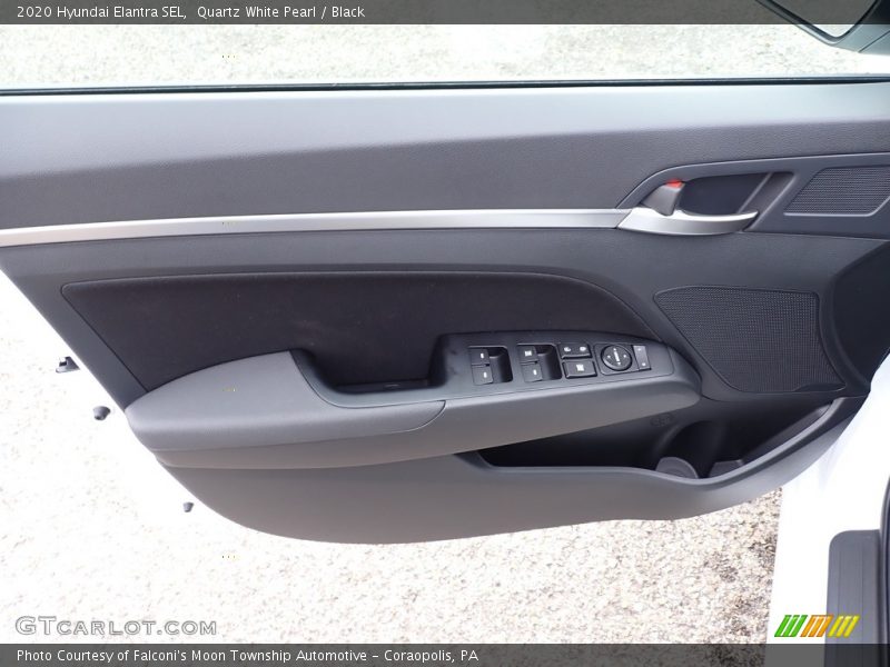 Quartz White Pearl / Black 2020 Hyundai Elantra SEL