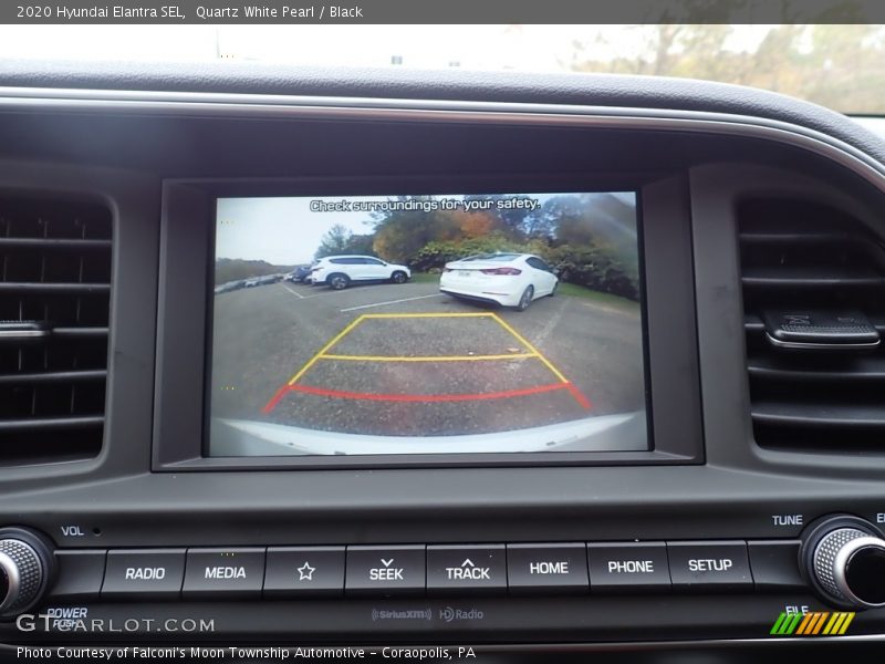 Quartz White Pearl / Black 2020 Hyundai Elantra SEL