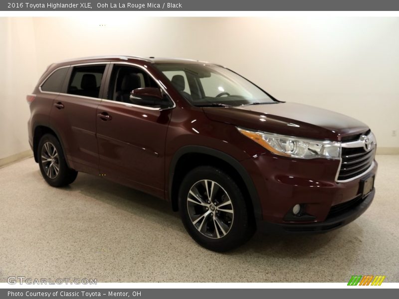 Ooh La La Rouge Mica / Black 2016 Toyota Highlander XLE