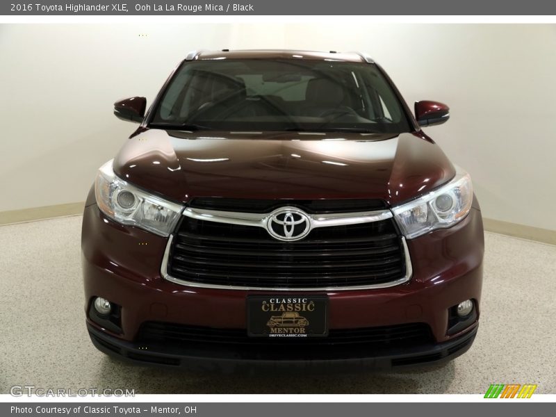 Ooh La La Rouge Mica / Black 2016 Toyota Highlander XLE