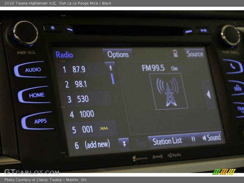 Ooh La La Rouge Mica / Black 2016 Toyota Highlander XLE