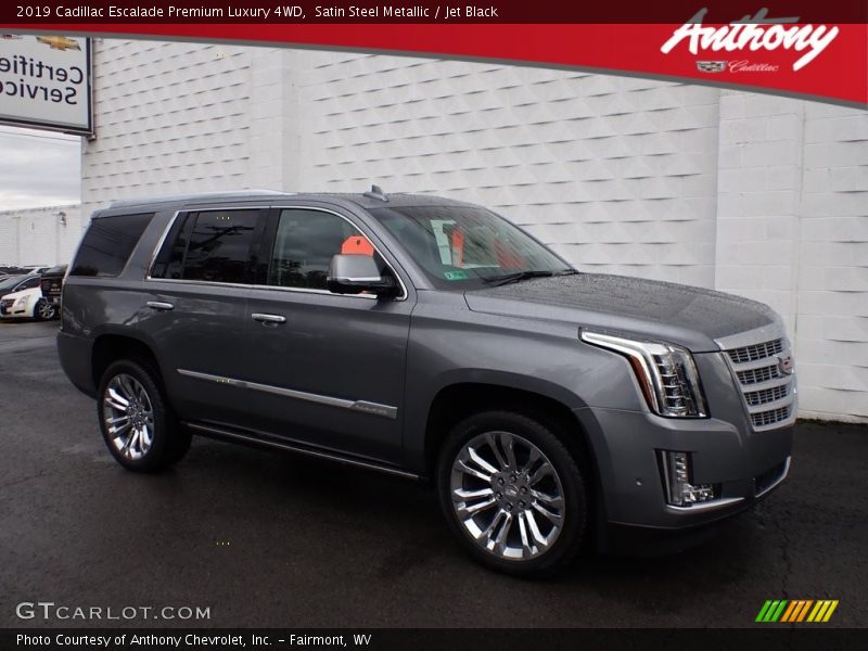 Satin Steel Metallic / Jet Black 2019 Cadillac Escalade Premium Luxury 4WD