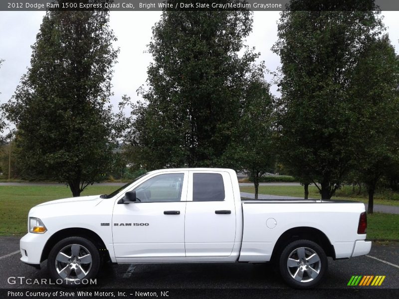 Bright White / Dark Slate Gray/Medium Graystone 2012 Dodge Ram 1500 Express Quad Cab