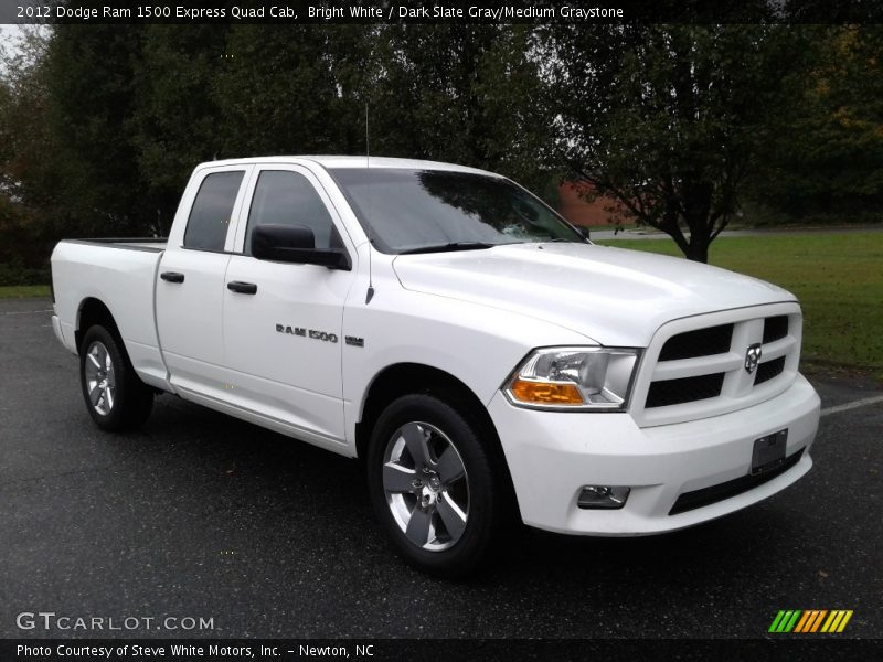 Bright White / Dark Slate Gray/Medium Graystone 2012 Dodge Ram 1500 Express Quad Cab