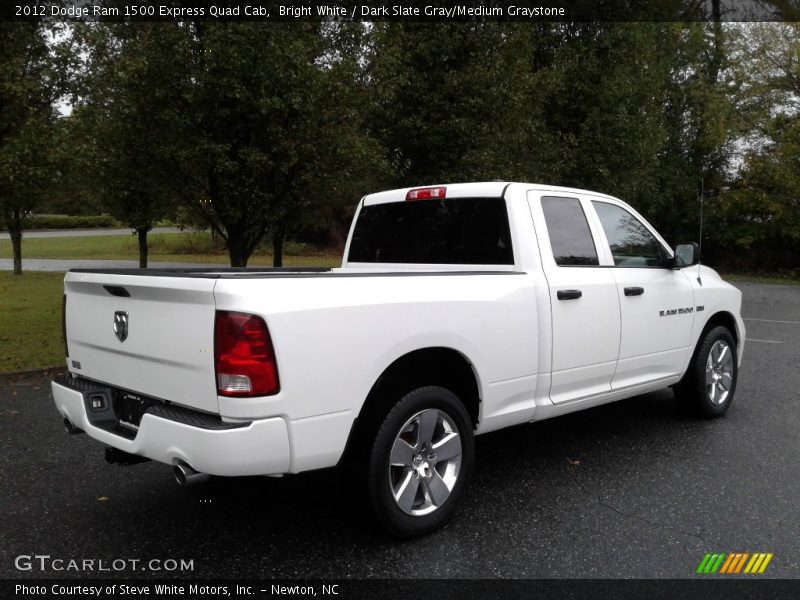 Bright White / Dark Slate Gray/Medium Graystone 2012 Dodge Ram 1500 Express Quad Cab