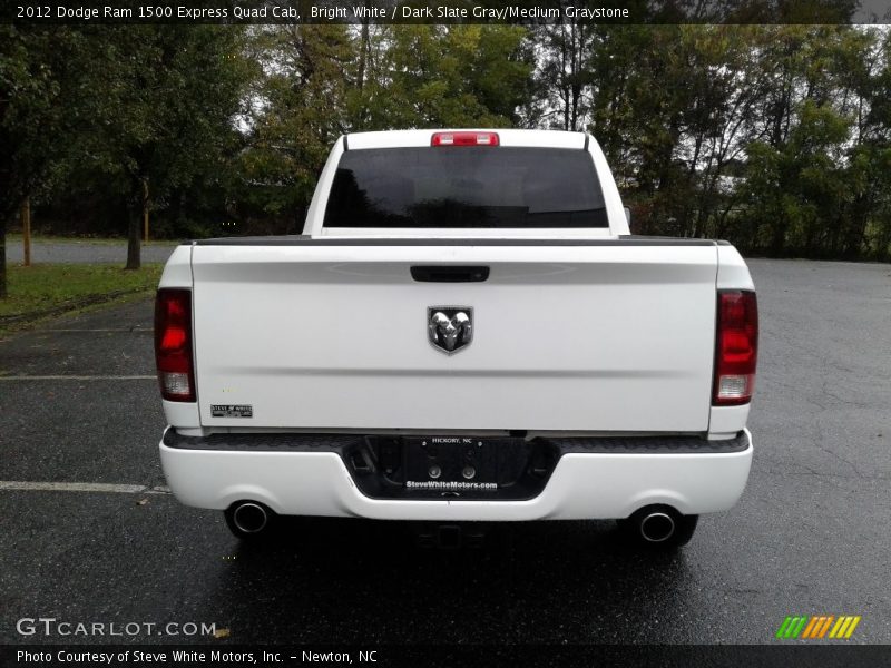 Bright White / Dark Slate Gray/Medium Graystone 2012 Dodge Ram 1500 Express Quad Cab