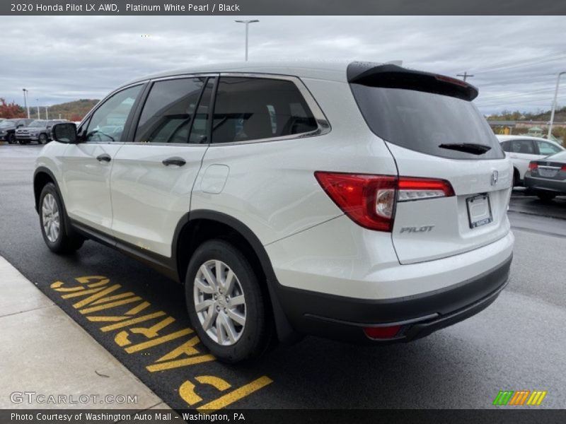 Platinum White Pearl / Black 2020 Honda Pilot LX AWD