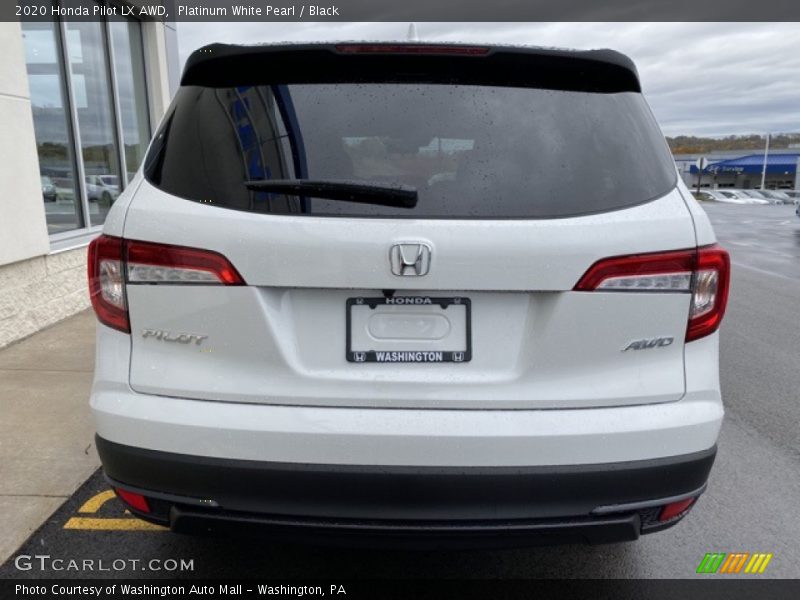 Platinum White Pearl / Black 2020 Honda Pilot LX AWD