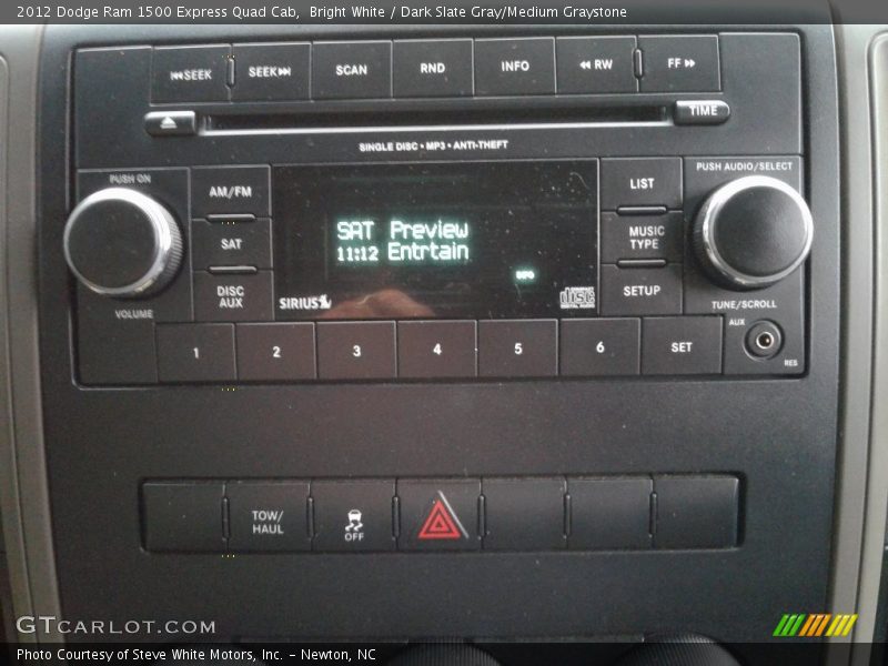 Bright White / Dark Slate Gray/Medium Graystone 2012 Dodge Ram 1500 Express Quad Cab