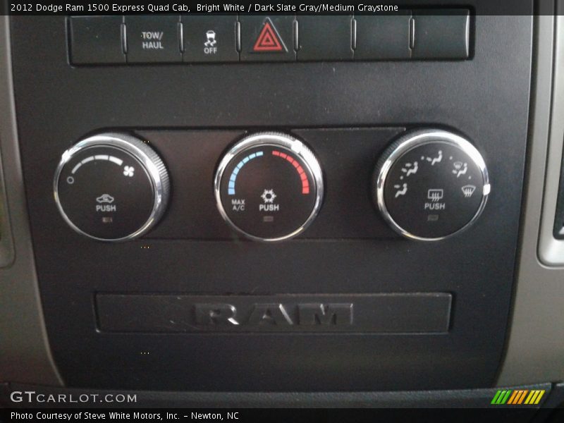 Bright White / Dark Slate Gray/Medium Graystone 2012 Dodge Ram 1500 Express Quad Cab