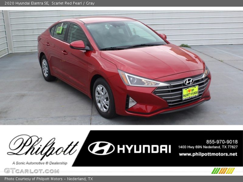 Scarlet Red Pearl / Gray 2020 Hyundai Elantra SE