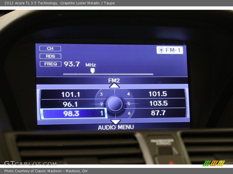 Graphite Luster Metallic / Taupe 2012 Acura TL 3.5 Technology