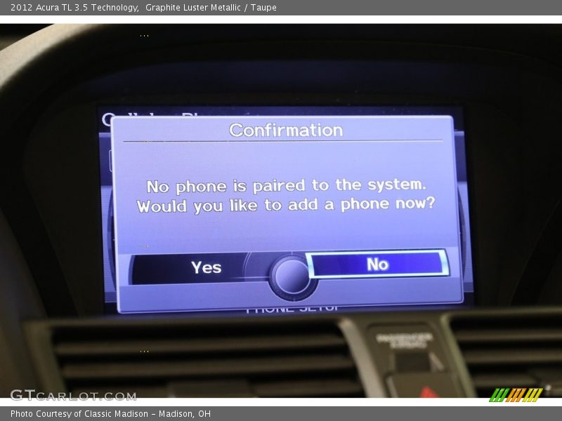 Graphite Luster Metallic / Taupe 2012 Acura TL 3.5 Technology