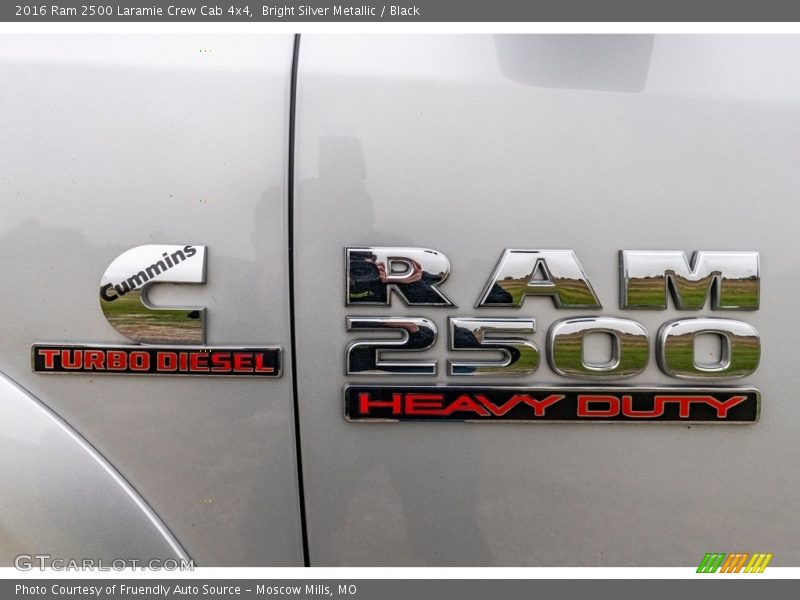 Bright Silver Metallic / Black 2016 Ram 2500 Laramie Crew Cab 4x4