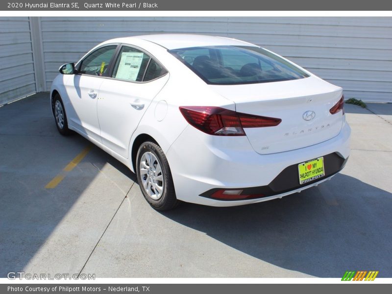 Quartz White Pearl / Black 2020 Hyundai Elantra SE