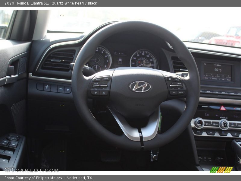 Quartz White Pearl / Black 2020 Hyundai Elantra SE