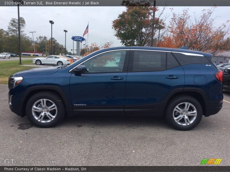 Blue Emerald Metallic / Jet Black 2020 GMC Terrain SLE