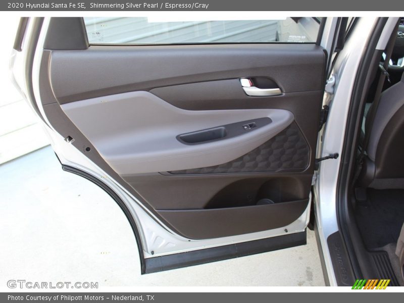 Shimmering Silver Pearl / Espresso/Gray 2020 Hyundai Santa Fe SE