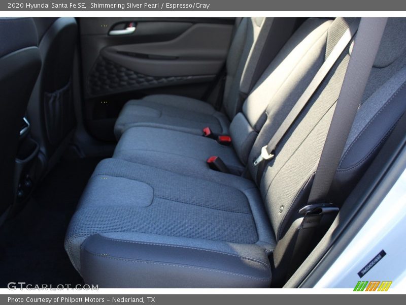 Shimmering Silver Pearl / Espresso/Gray 2020 Hyundai Santa Fe SE