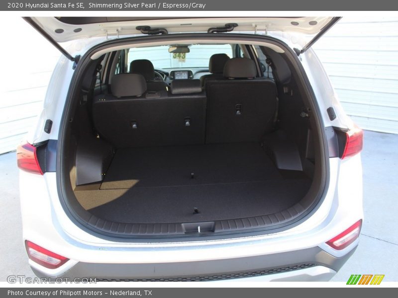 Shimmering Silver Pearl / Espresso/Gray 2020 Hyundai Santa Fe SE