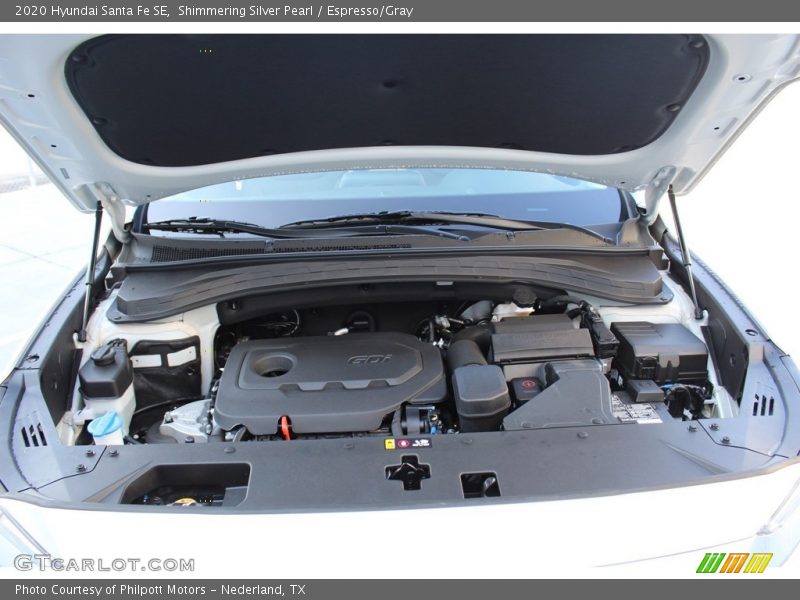 Shimmering Silver Pearl / Espresso/Gray 2020 Hyundai Santa Fe SE