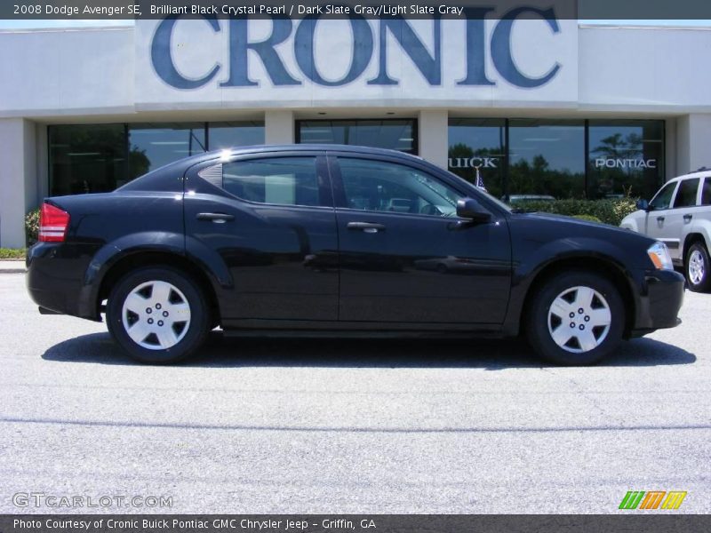 Brilliant Black Crystal Pearl / Dark Slate Gray/Light Slate Gray 2008 Dodge Avenger SE