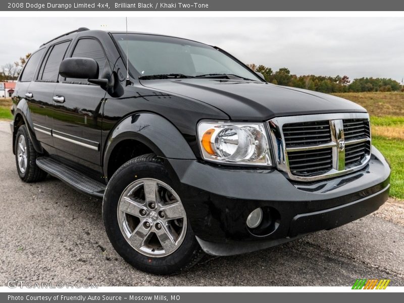 Brilliant Black / Khaki Two-Tone 2008 Dodge Durango Limited 4x4