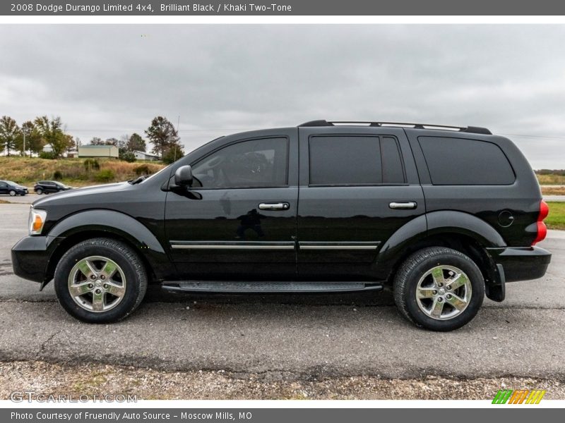 Brilliant Black / Khaki Two-Tone 2008 Dodge Durango Limited 4x4