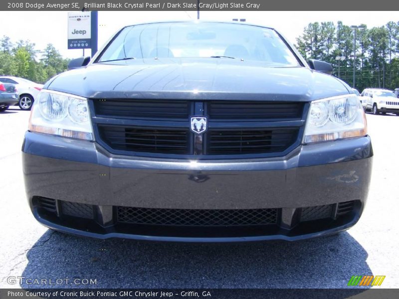 Brilliant Black Crystal Pearl / Dark Slate Gray/Light Slate Gray 2008 Dodge Avenger SE