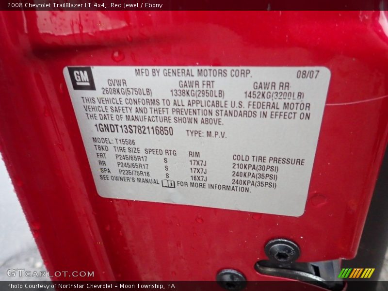 Red Jewel / Ebony 2008 Chevrolet TrailBlazer LT 4x4