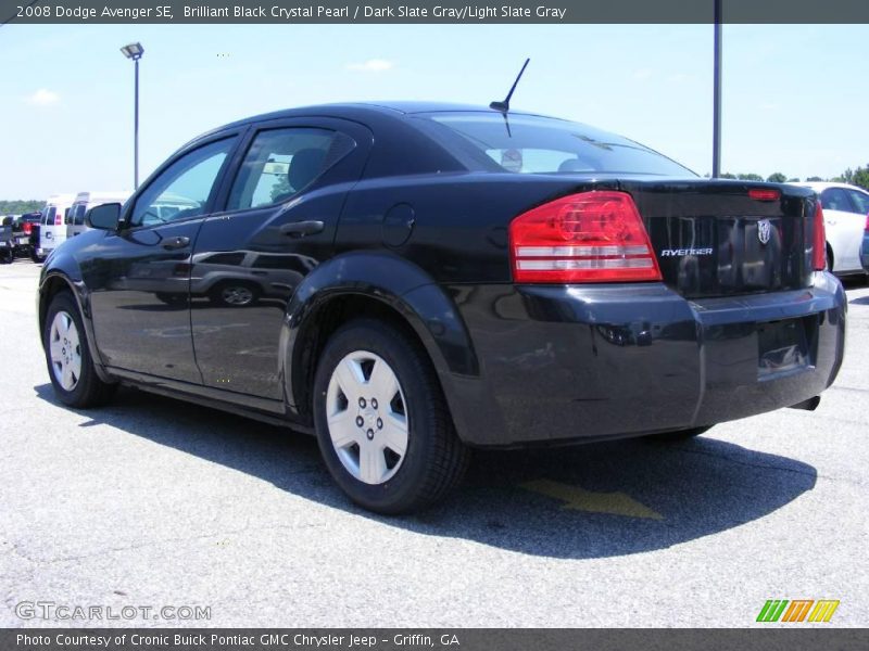 Brilliant Black Crystal Pearl / Dark Slate Gray/Light Slate Gray 2008 Dodge Avenger SE