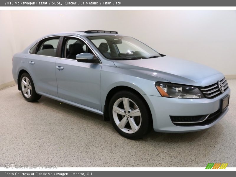 Glacier Blue Metallic / Titan Black 2013 Volkswagen Passat 2.5L SE