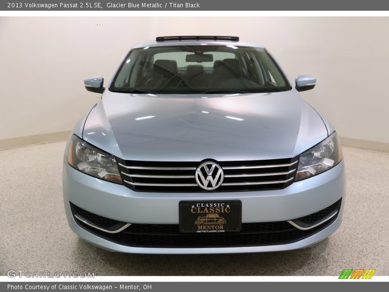 Glacier Blue Metallic / Titan Black 2013 Volkswagen Passat 2.5L SE
