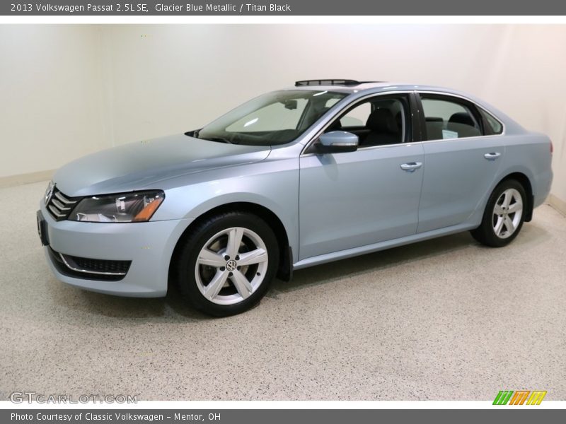 Glacier Blue Metallic / Titan Black 2013 Volkswagen Passat 2.5L SE