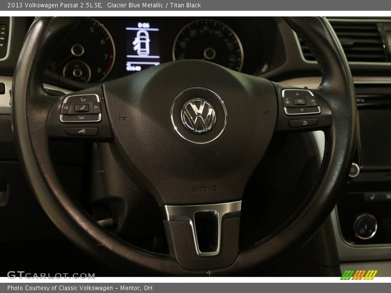 Glacier Blue Metallic / Titan Black 2013 Volkswagen Passat 2.5L SE