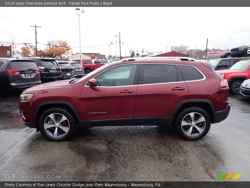 Velvet Red Pearl / Black 2019 Jeep Cherokee Limited 4x4