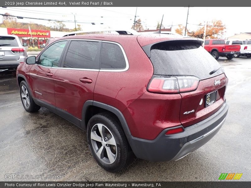 Velvet Red Pearl / Black 2019 Jeep Cherokee Limited 4x4