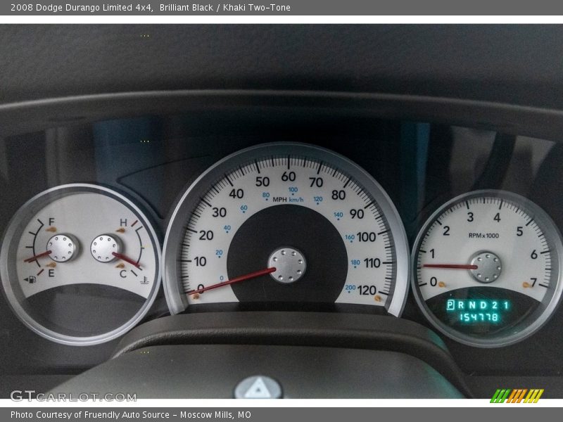 Brilliant Black / Khaki Two-Tone 2008 Dodge Durango Limited 4x4