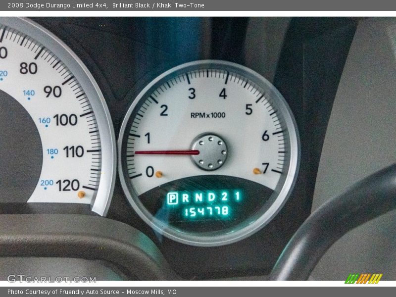 Brilliant Black / Khaki Two-Tone 2008 Dodge Durango Limited 4x4