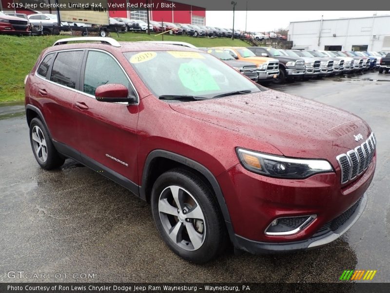 Velvet Red Pearl / Black 2019 Jeep Cherokee Limited 4x4