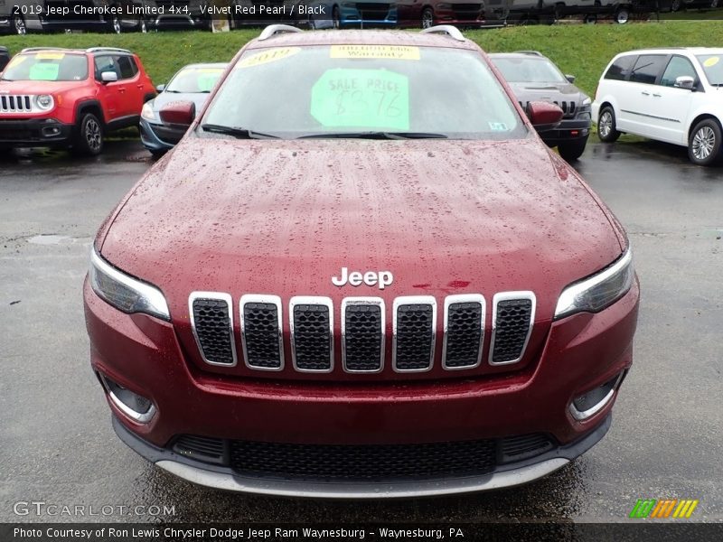 Velvet Red Pearl / Black 2019 Jeep Cherokee Limited 4x4
