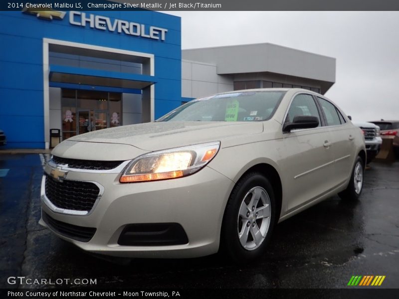 Champagne Silver Metallic / Jet Black/Titanium 2014 Chevrolet Malibu LS