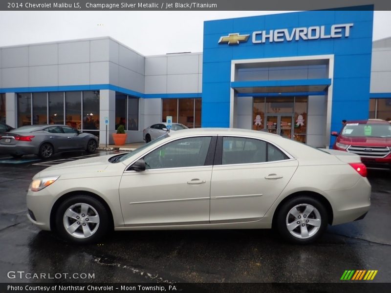 Champagne Silver Metallic / Jet Black/Titanium 2014 Chevrolet Malibu LS