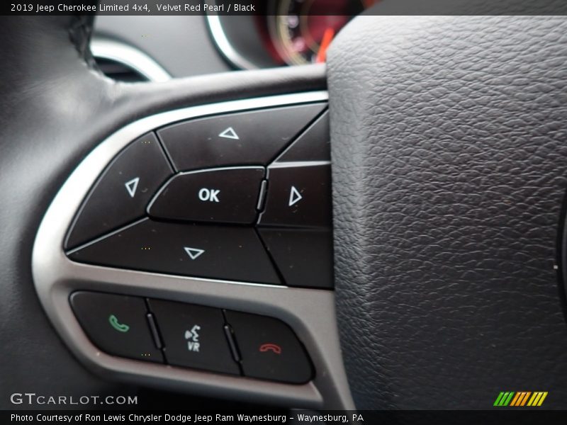 Velvet Red Pearl / Black 2019 Jeep Cherokee Limited 4x4