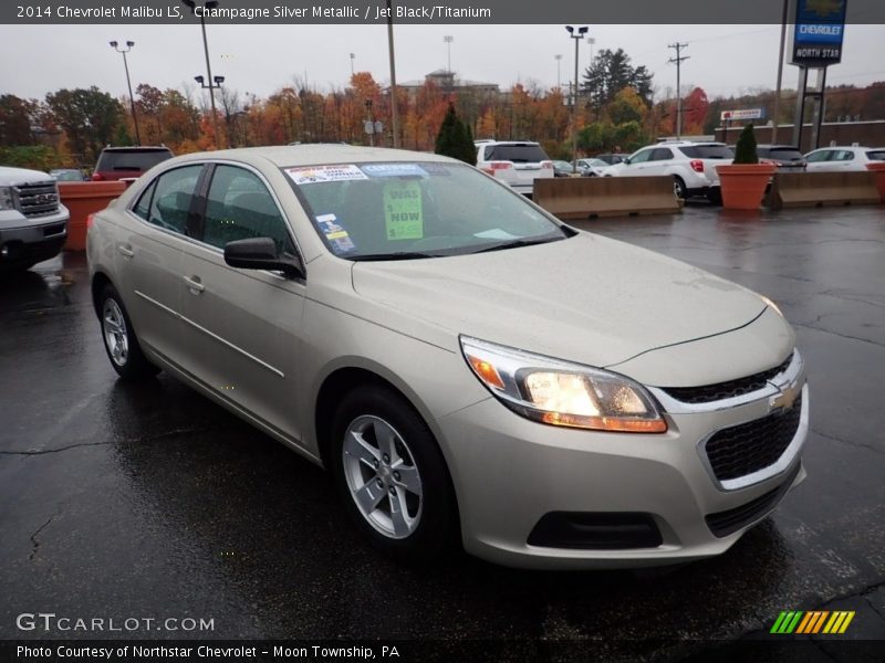 Champagne Silver Metallic / Jet Black/Titanium 2014 Chevrolet Malibu LS