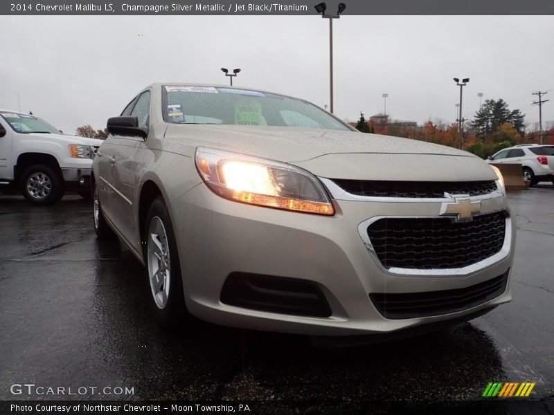 Champagne Silver Metallic / Jet Black/Titanium 2014 Chevrolet Malibu LS