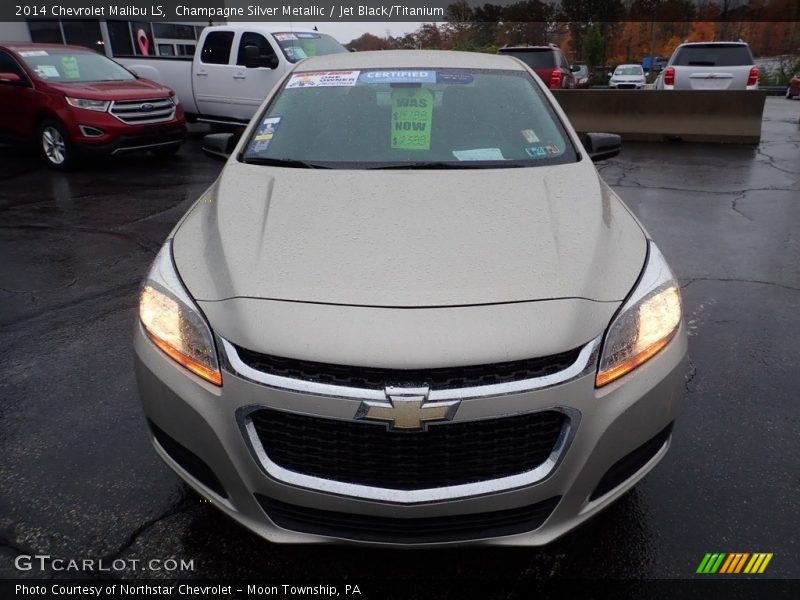 Champagne Silver Metallic / Jet Black/Titanium 2014 Chevrolet Malibu LS